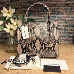 Brahmin | Bags | Brahmin Julian Pecan Embossed Croc Leather  display picture 3